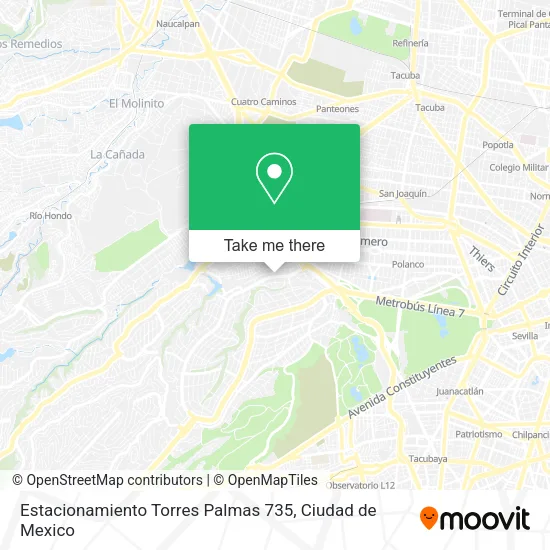 Estacionamiento Torres Palmas 735 map