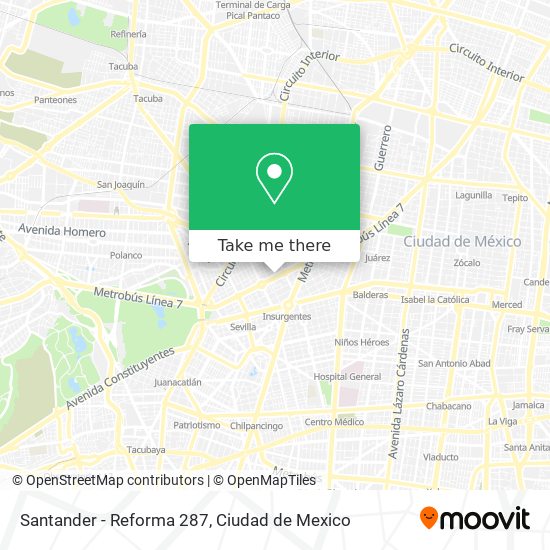 Santander - Reforma 287 map