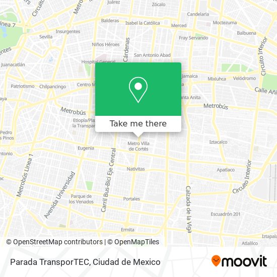 Parada TransporTEC map