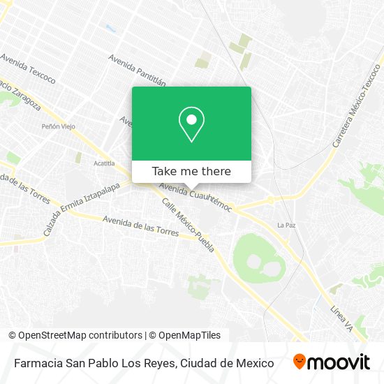Mapa de Farmacia San Pablo Los Reyes
