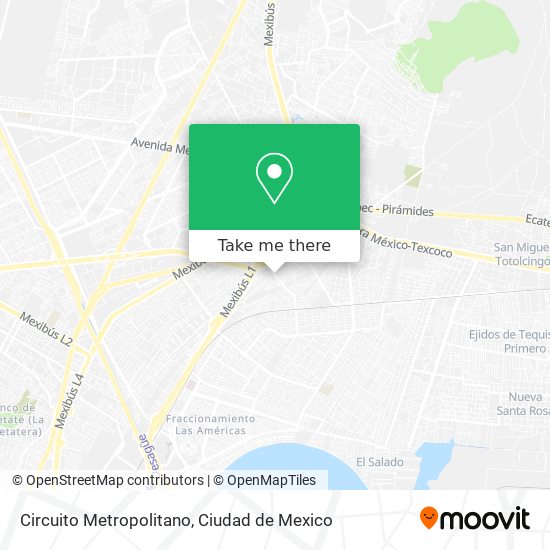 Mapa de Circuito Metropolitano
