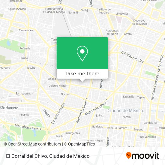 El Corral del Chivo map