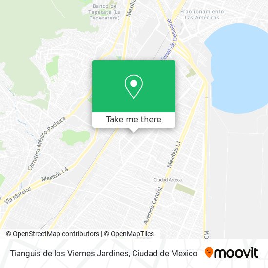 Mapa de Tianguis de los Viernes Jardines