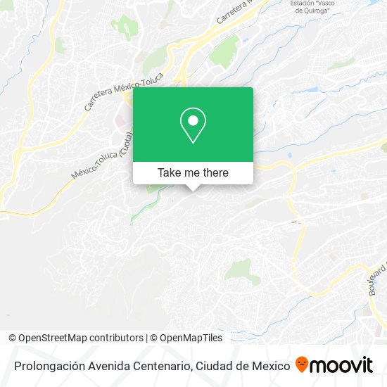 Mapa de Prolongación Avenida Centenario
