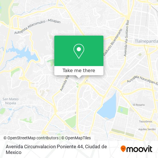 Mapa de Avenida Circunvalacion Poniente 44