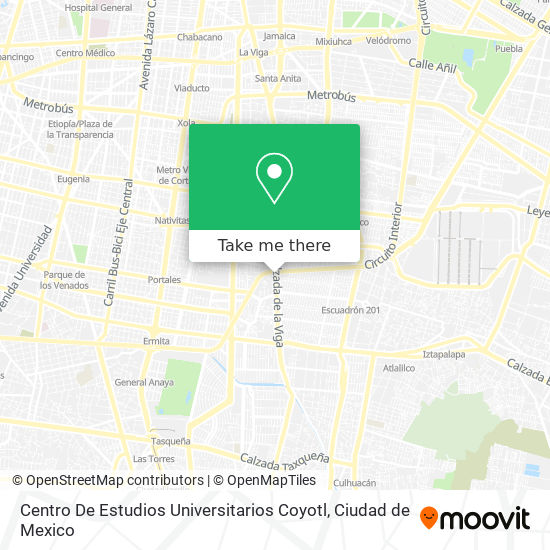 Centro De Estudios Universitarios Coyotl map