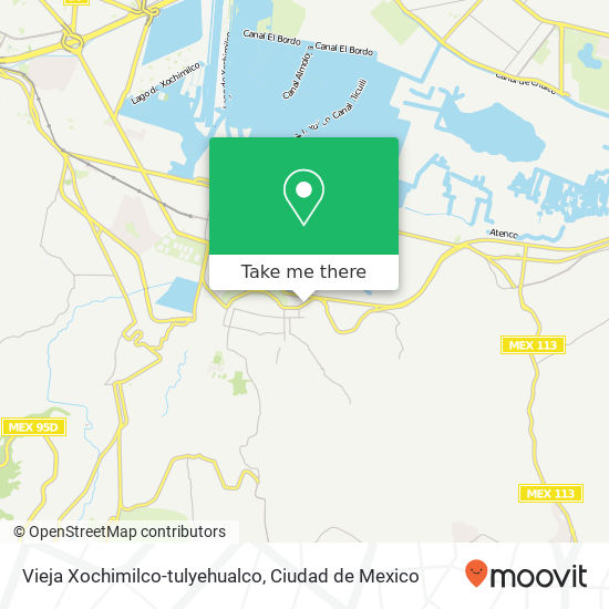 Vieja Xochimilco-tulyehualco map
