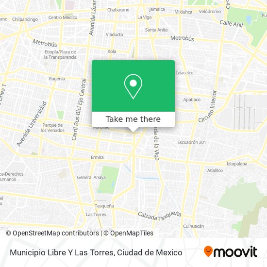 Municipio Libre Y Las Torres map