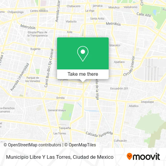 Municipio Libre Y Las Torres map