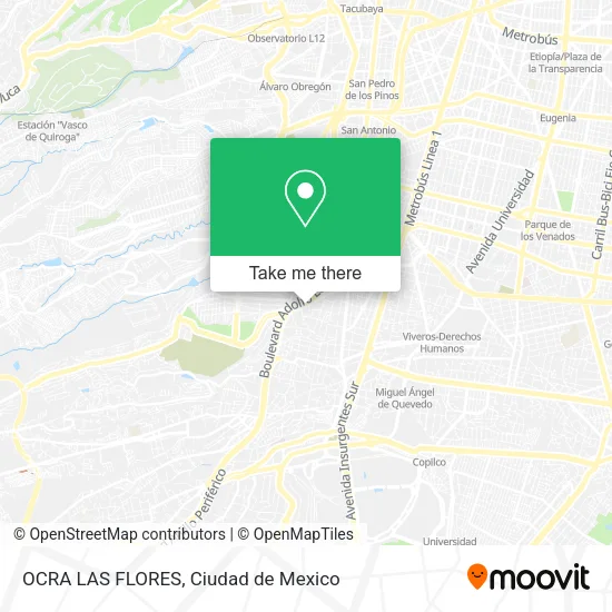 Mapa de OCRA LAS FLORES