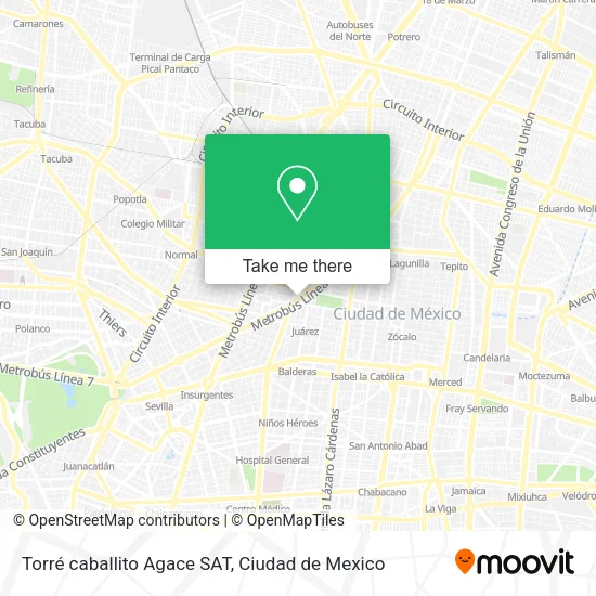 Mapa de Torré  caballito Agace SAT
