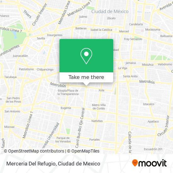 Merceria Del Refugio map