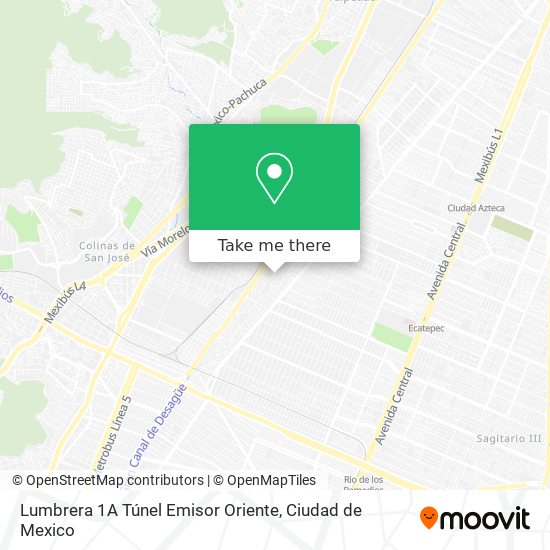 Mapa de Lumbrera 1A Túnel Emisor Oriente