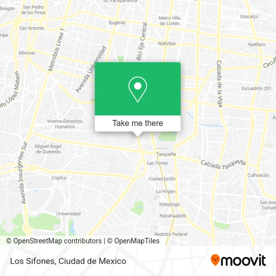 Los Sifones map