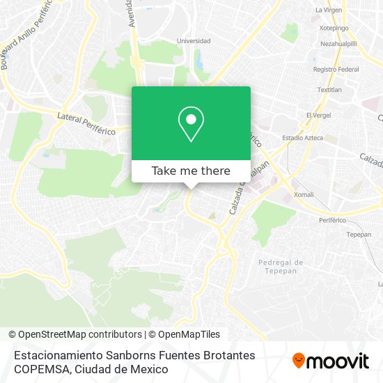 Mapa de Estacionamiento Sanborns Fuentes Brotantes COPEMSA