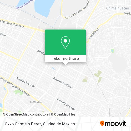 Oxxo Carmelo Perez map