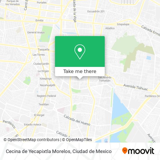 Cecina de Yecapixtla Morelos map
