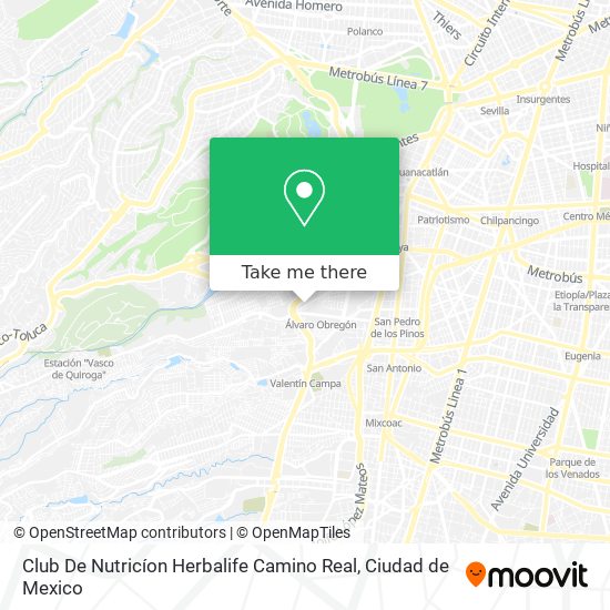 Club De Nutricíon Herbalife Camino Real map