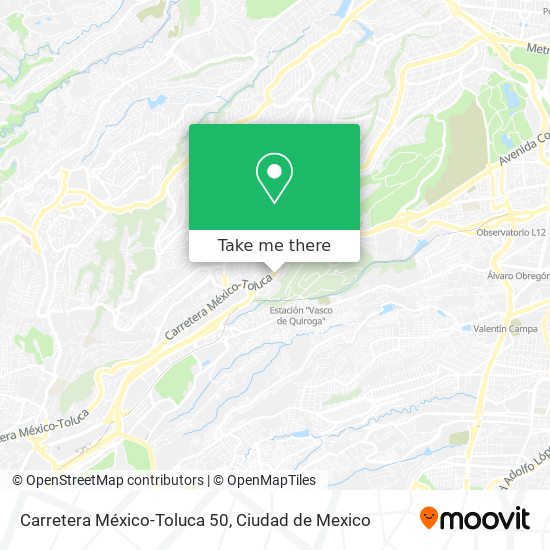Mapa de Carretera México-Toluca 50