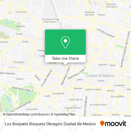Mapa de Los Bisquets Bisquets Obregón