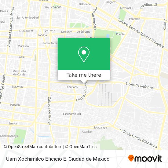Mapa de Uam Xochimilco Eficicio E