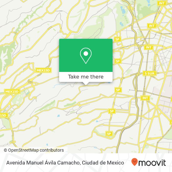 Avenida Manuel Ávila Camacho map