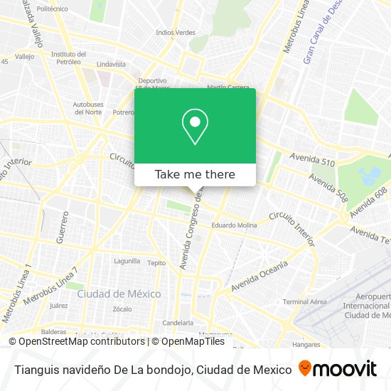 Mapa de Tianguis navideño De La bondojo