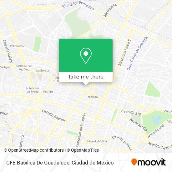 CFE Basílica De Guadalupe map