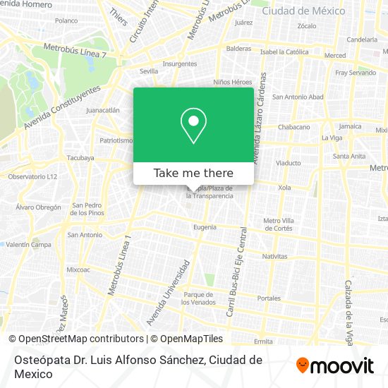 Osteópata Dr. Luis Alfonso Sánchez map