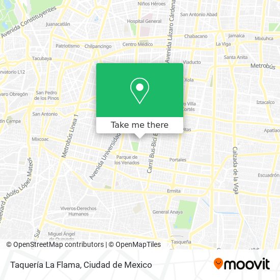 Taquería La Flama map