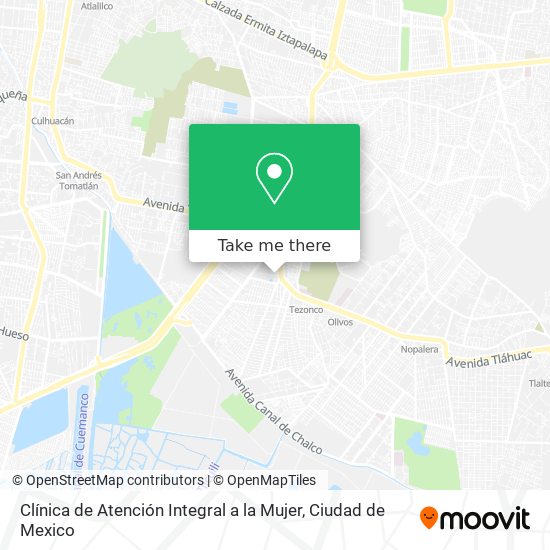 Mapa de Clínica de Atención Integral a la Mujer