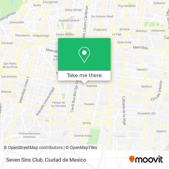 Seven Sins Club map