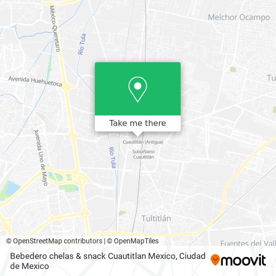 Mapa de Bebedero chelas & snack Cuautitlan Mexico