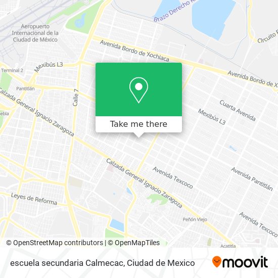 Mapa de escuela secundaria Calmecac