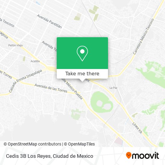 Mapa de Cedis 3B Los Reyes