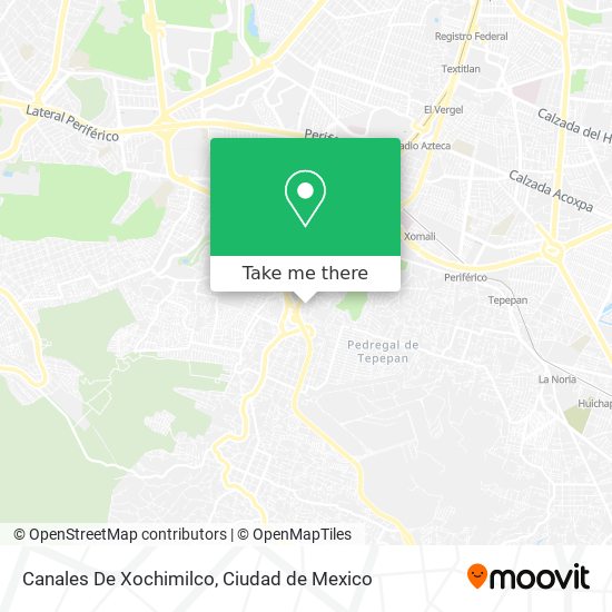 Canales De Xochimilco map
