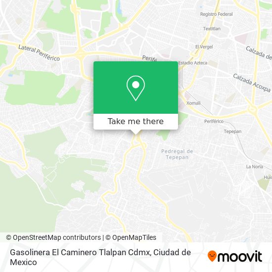 Gasolinera El Caminero Tlalpan Cdmx map