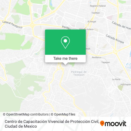 Centro de Capacitación Vivencial de Protección Civil map