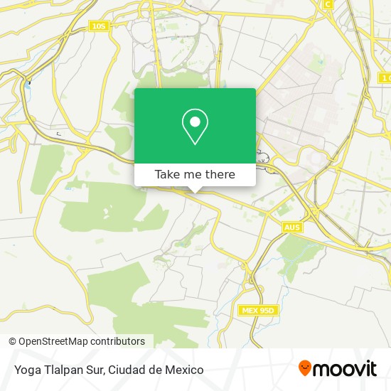 Mapa de Yoga Tlalpan Sur