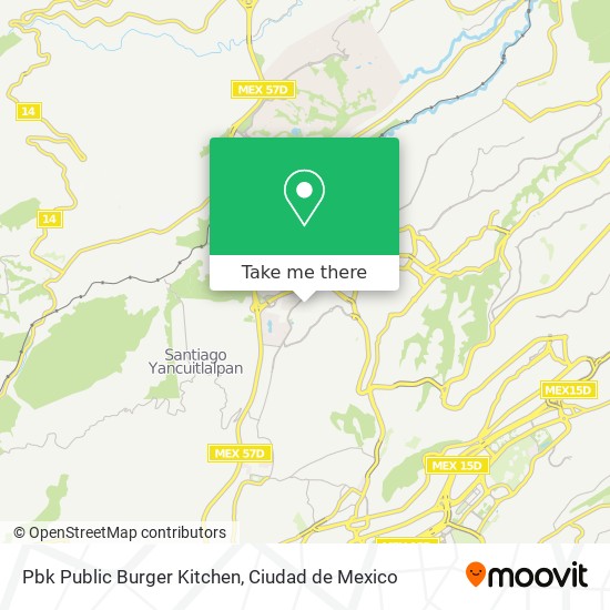 Mapa de Pbk Public Burger Kitchen