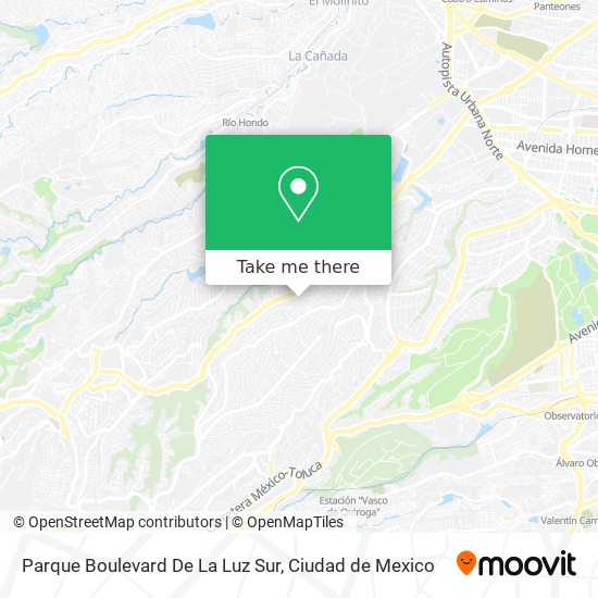 Parque Boulevard De La Luz Sur map