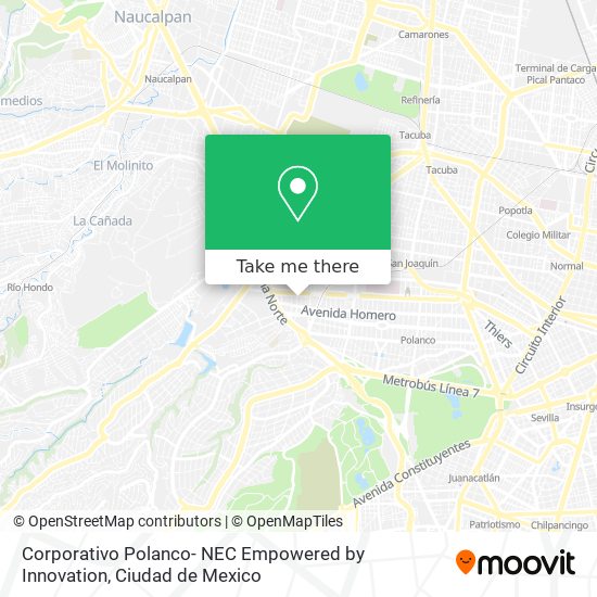 Corporativo Polanco- NEC Empowered by Innovation map