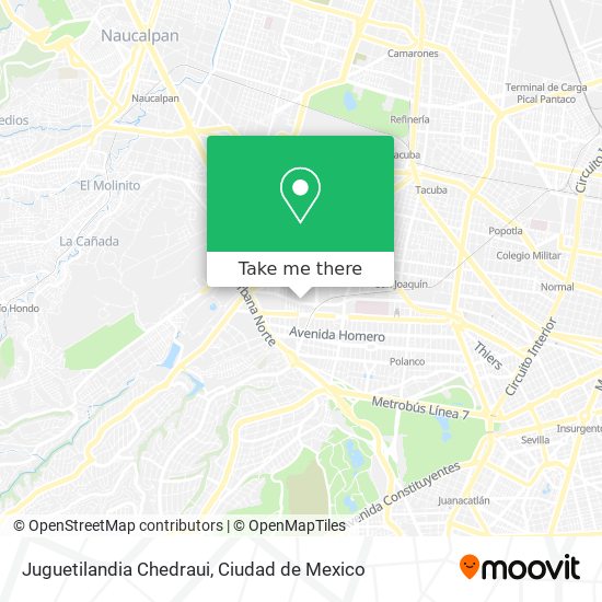 Juguetilandia Chedraui map