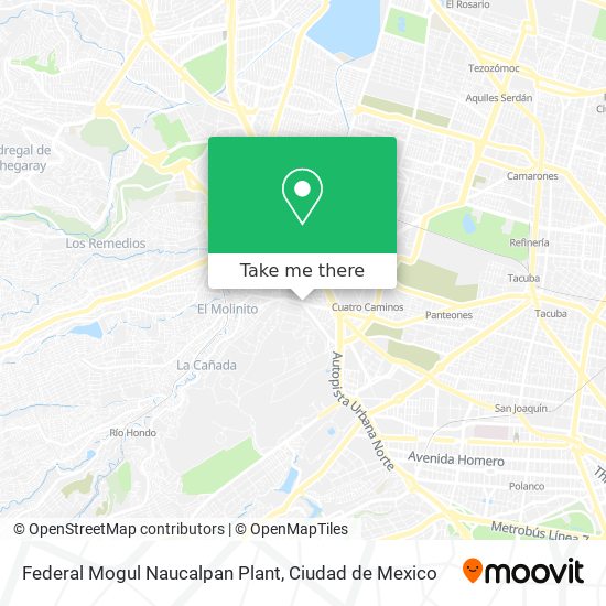 Mapa de Federal Mogul Naucalpan Plant