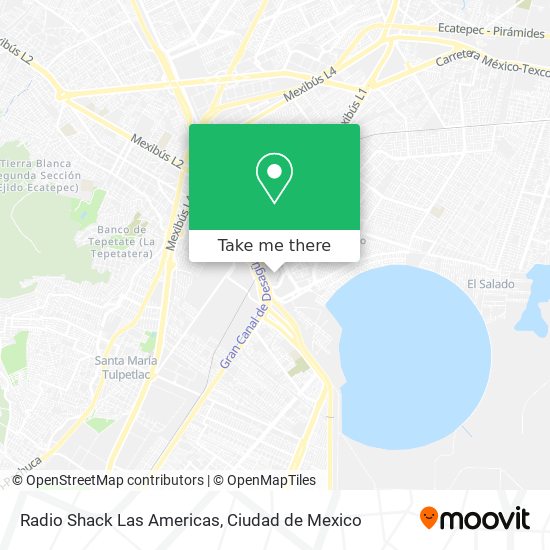 Radio Shack Las Americas map