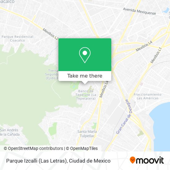 Parque Izcalli (Las Letras) map