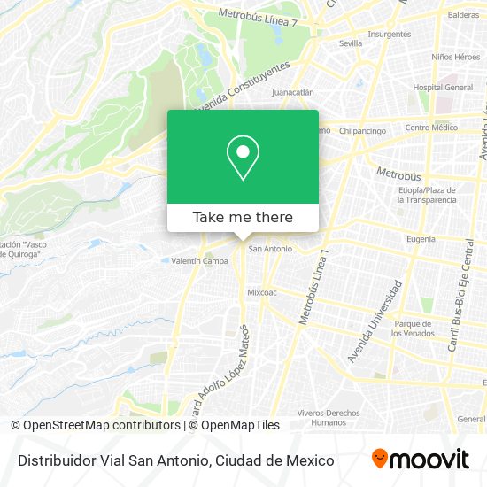 Distribuidor Vial San Antonio map