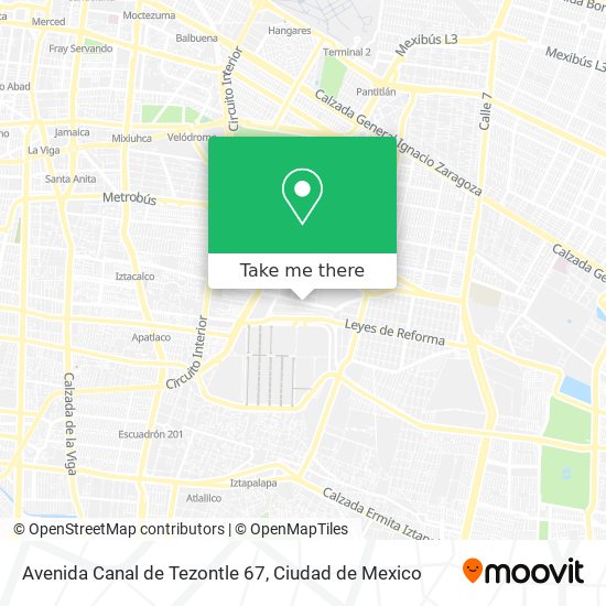 Mapa de Avenida Canal de Tezontle 67