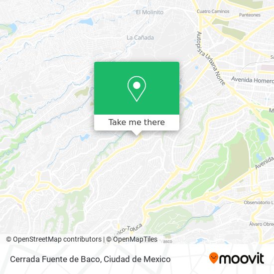 Cerrada Fuente de Baco map