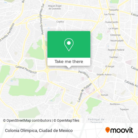 Colonia Olimpica map